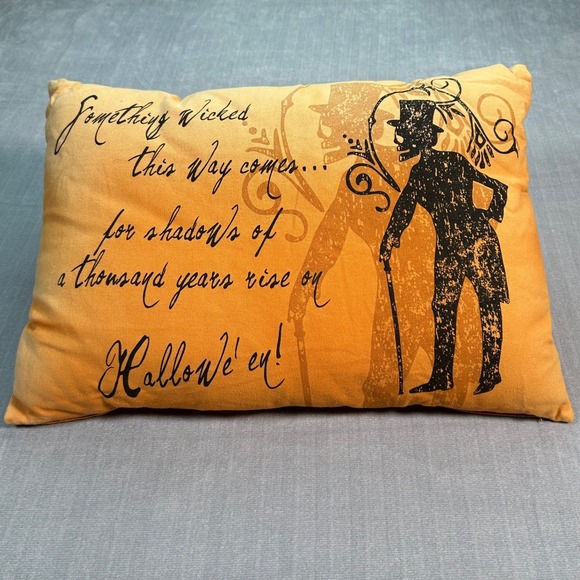 Bethany Lowe Designs Halloween Accent Pillow Something Wicked Gothic Spooky - Picture 1 of 8